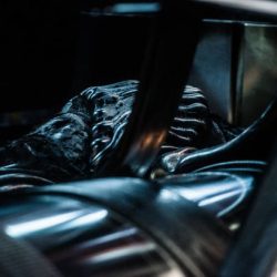 Rubber gum collects in a molding machine during the manufacture of automobile tires